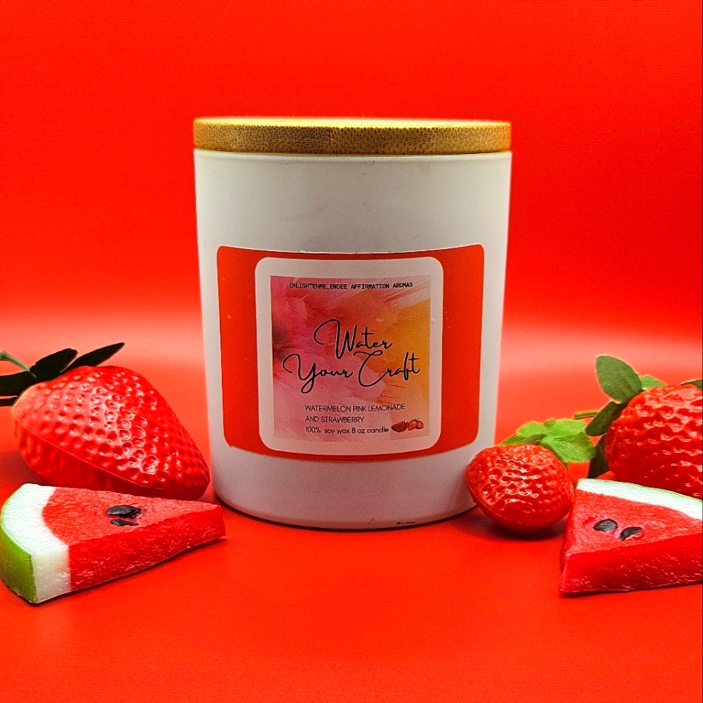 Water Your Craft Scented Candle- Watermelon and Strawberry Guava